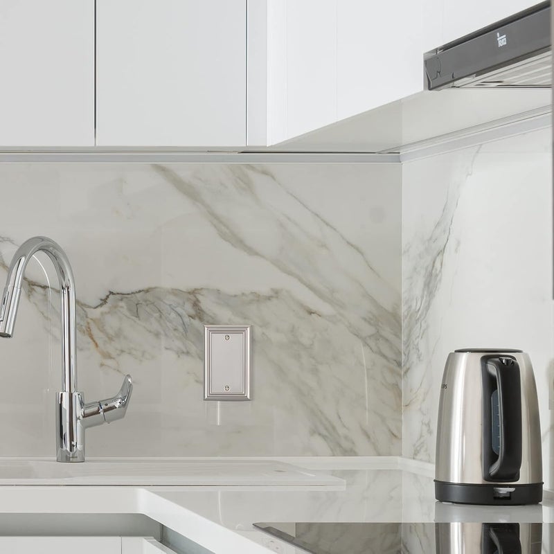 DEWENWILS 4-Pack Blank Wallplates, Brushed Nickel Outlet Cover, Stanless Steel - Image 5